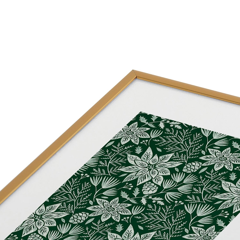Pimlada Phuapradit Christmas Poinsettia Metal Framed Art Print