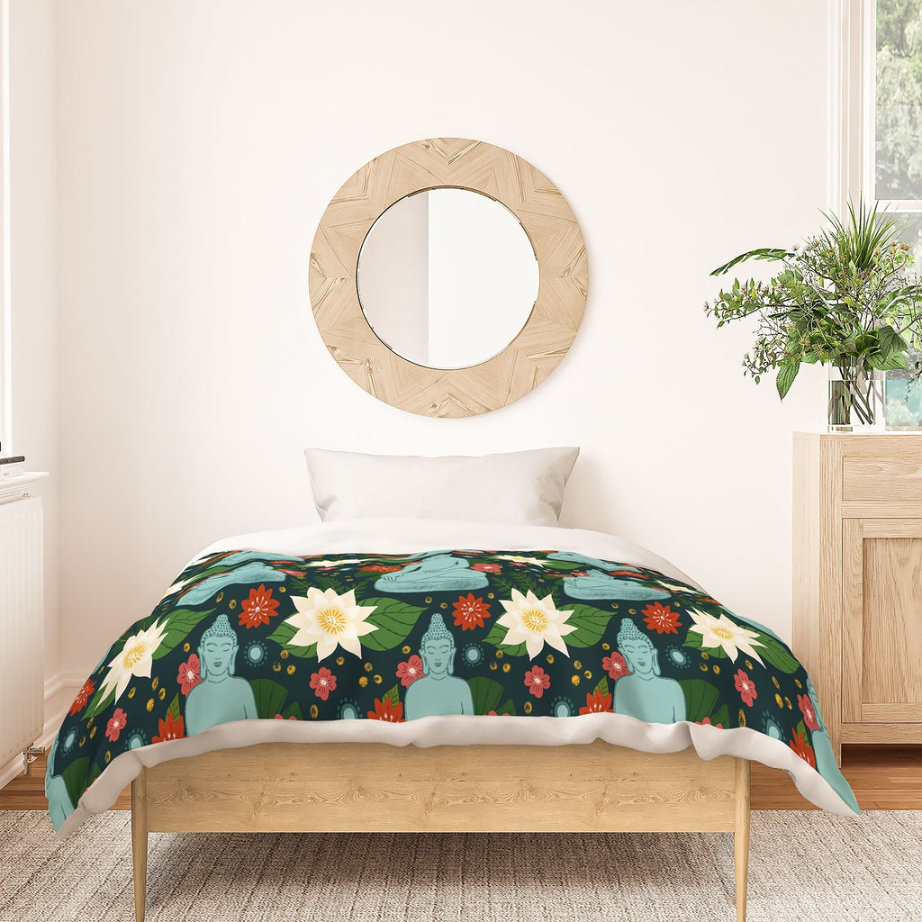 Design by Spark Meditating Lotus Buddha Duvet Cover