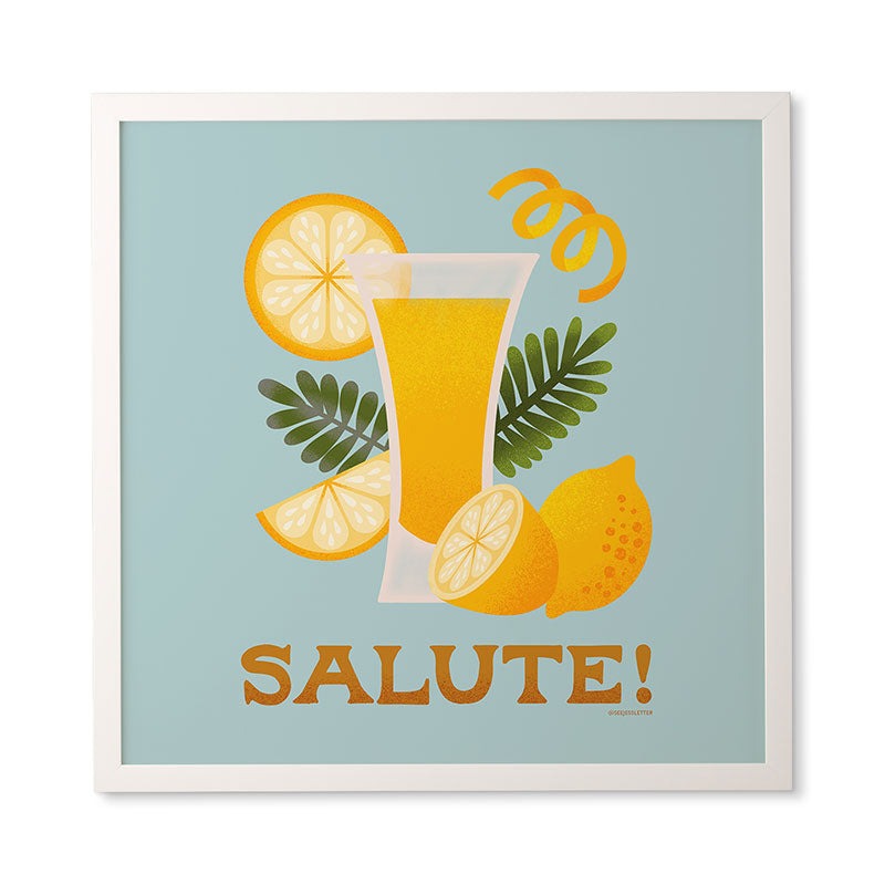 Jessica Molina Limoncello Cocktail Framed Wall Art