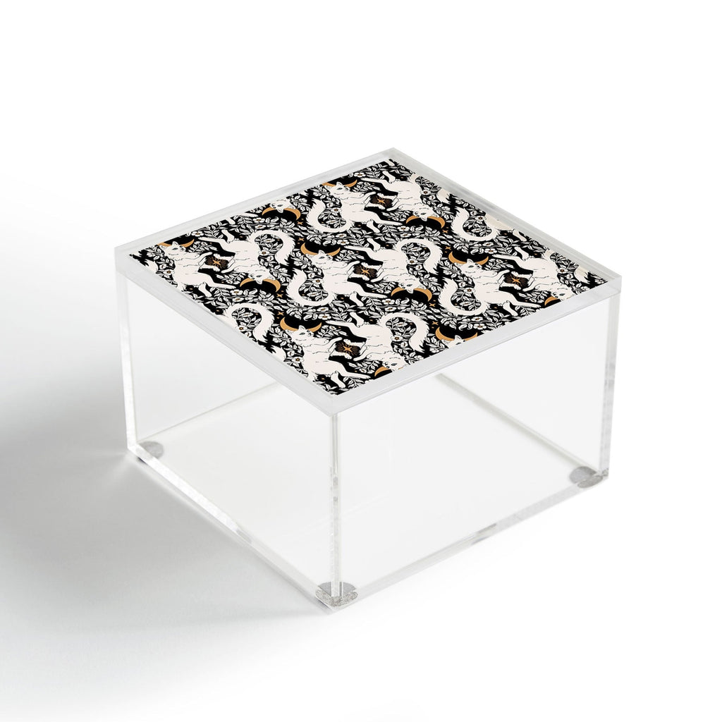 Avenie Celestial Cats Gold Acrylic Box