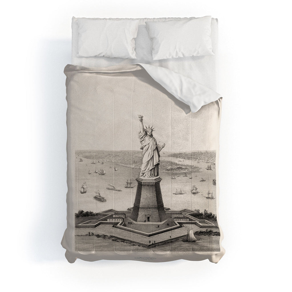 DENY Designs Vintage Lady Liberty Comforter