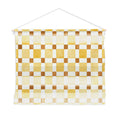 Ninola Design Everyday Artifact Checker Mosaic Tiles Geometry Yellow Wall Hanging Landscape