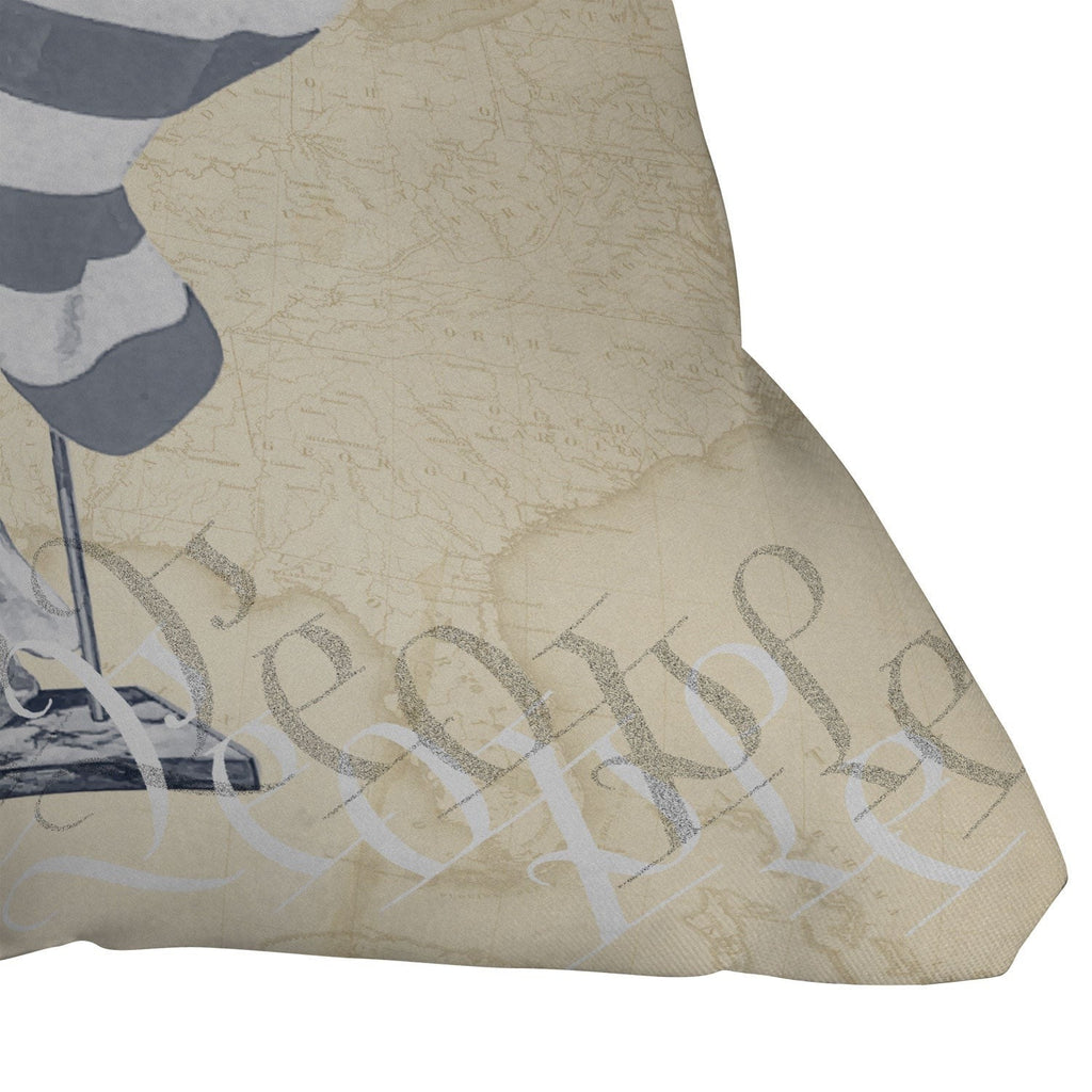 DENY Designs Liberty and Justice Woman Outdoor Throw Pillow