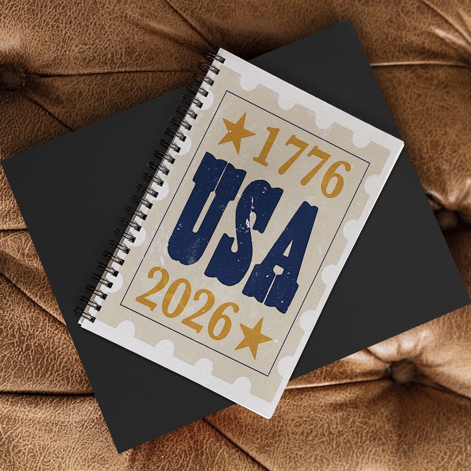 DENY Designs USA Stamp Spiral Notebook