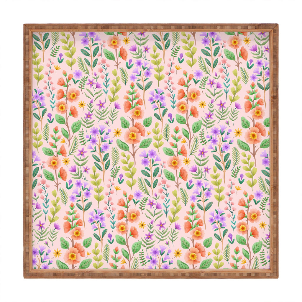Pimlada Phuapradit Ditsy Spring Floral Square Tray