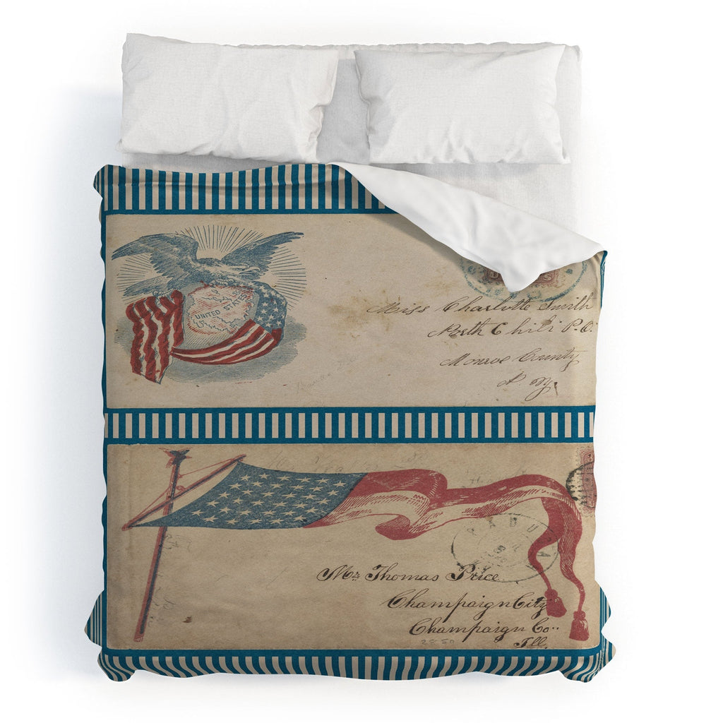 DENY Designs Civil War Envelopes Duvet Cover
