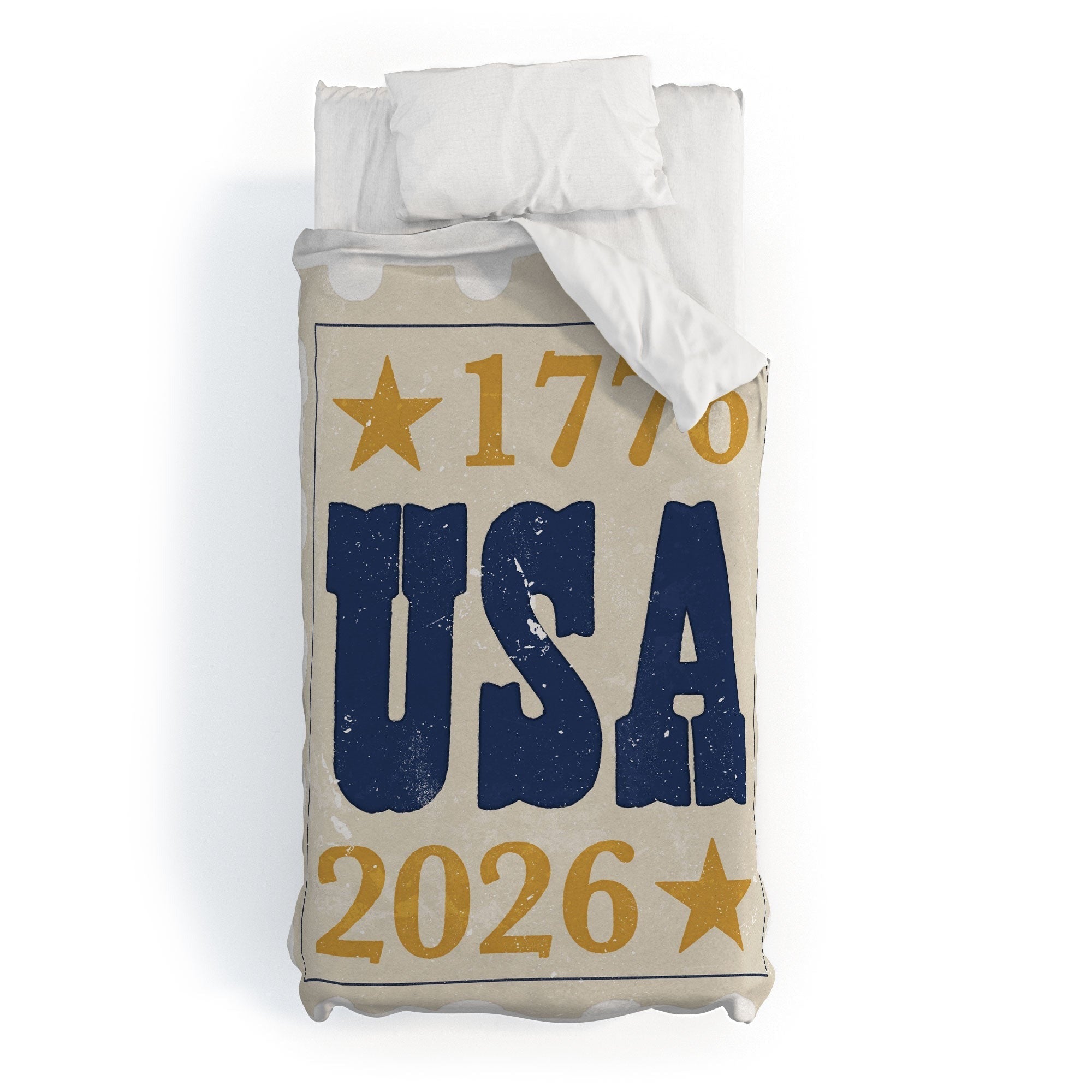 DENY Designs USA Stamp Duvet Cover