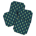 Design by Spark Peacock Deco Feathers Coaster Set