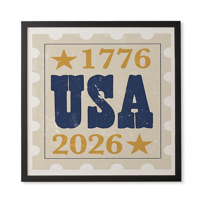 DENY Designs USA Stamp Framed Wall Art