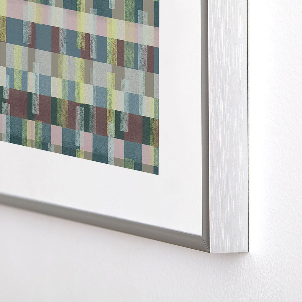 Marta Barragan Camarasa Dynamic Linear Blocks Metal Framed Art Print