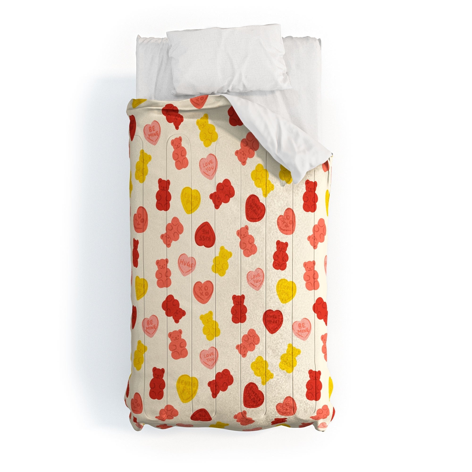 Design by Spark Gummy Bears and Candy Hearts Valentines Comforter
