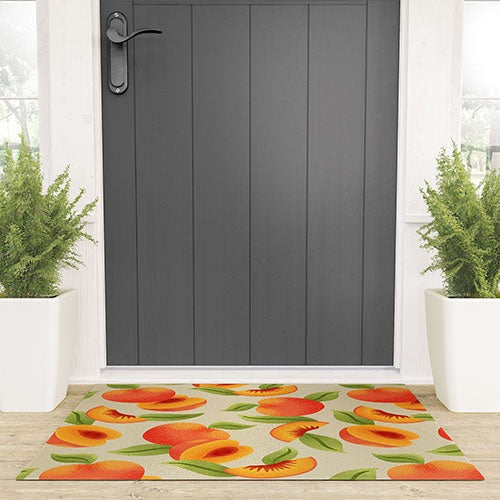 Jessica Molina Peach Pattern Welcome Mat