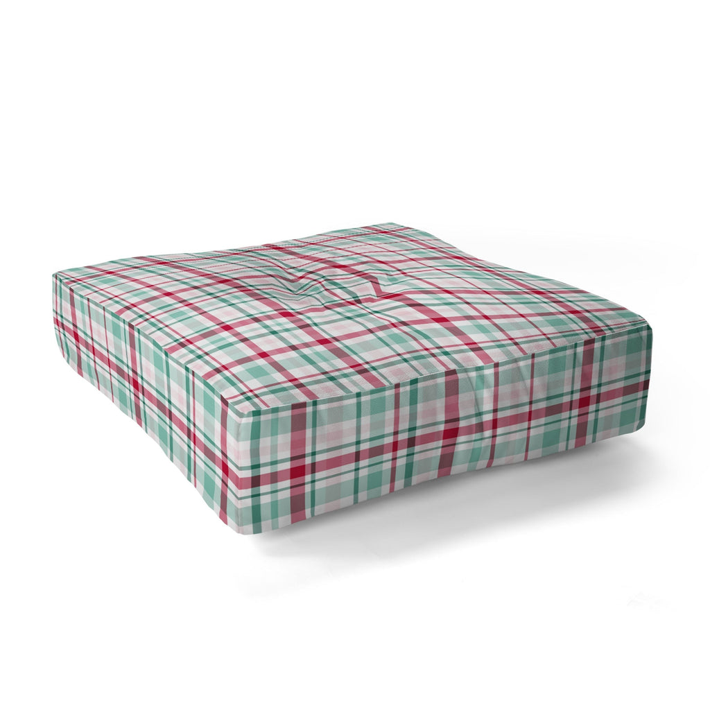 Lisa Argyropoulos Merry Vintage Plaid Floor Pillow Square