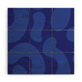 Camilla Foss Blue Pebble Wood Wall Mural