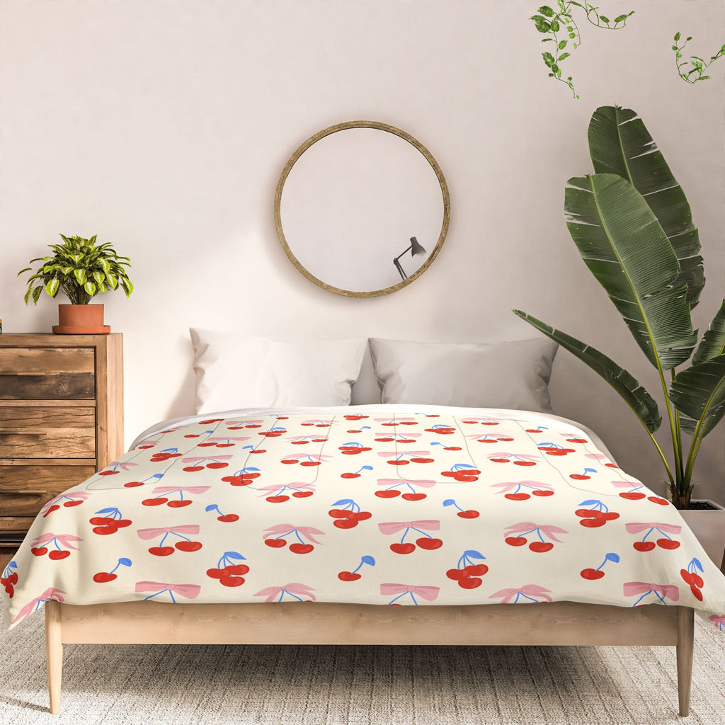 Design by Spark Cherries And Ribbons Comforter