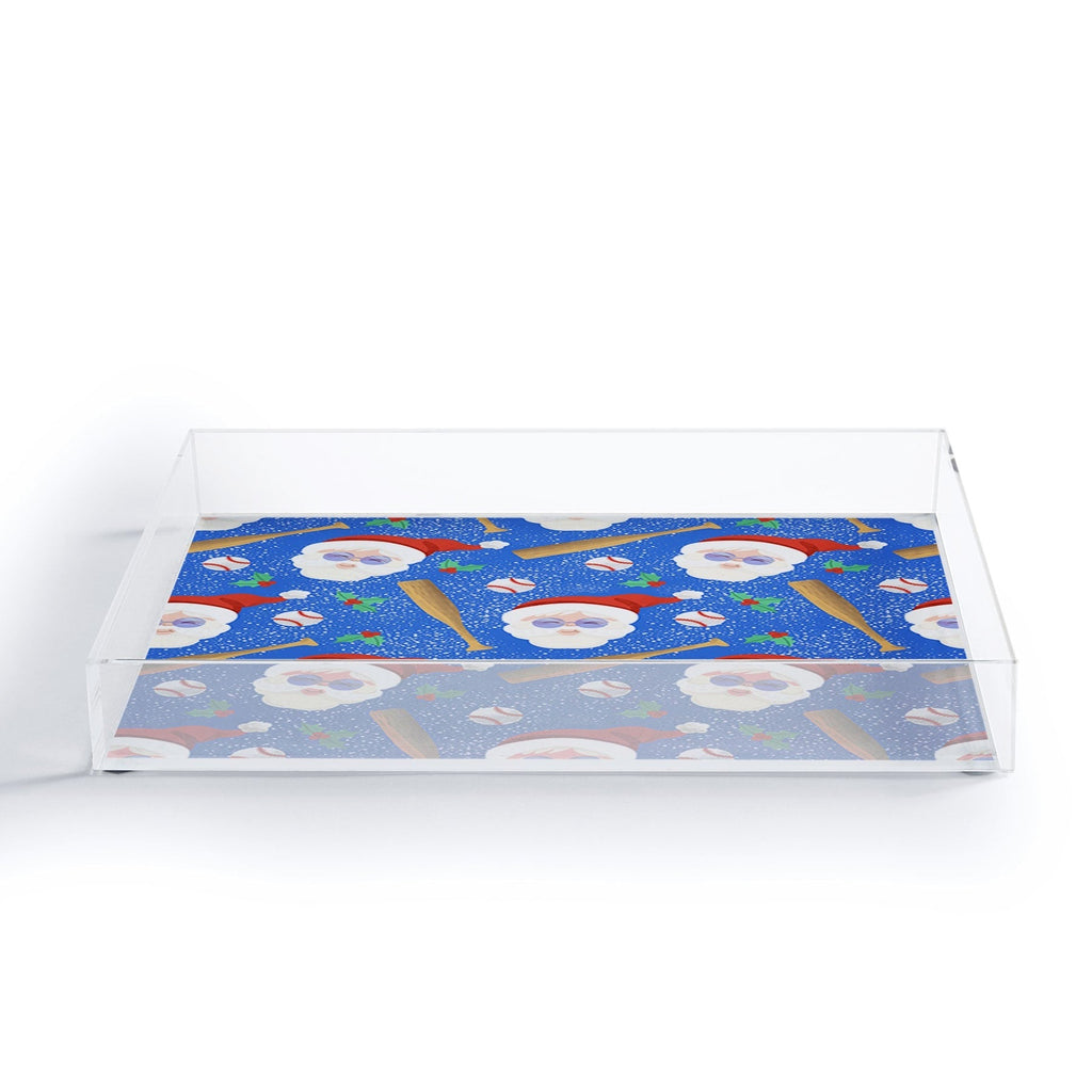 Design by Spark Sporty Baseball Santa Acrylic Tray