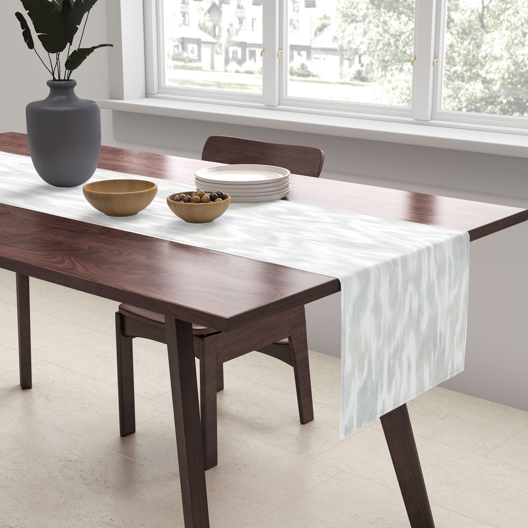 Jacqueline Maldonado Watercolor Wood Grain Table Runner