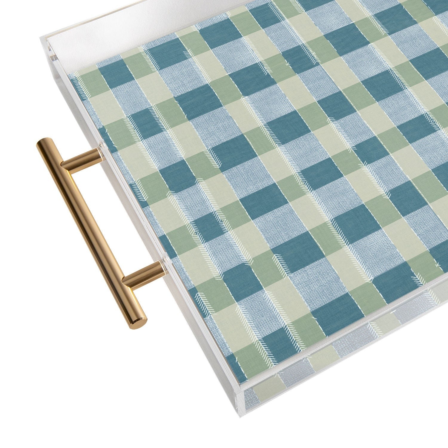 Marta Barragan Camarasa Country Style Checks Acrylic Tray