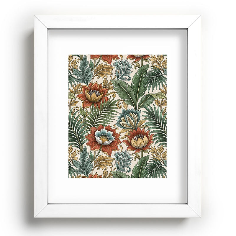 Marta Barragan Camarasa Retro Jungle Garden Recessed Framing Rectangle