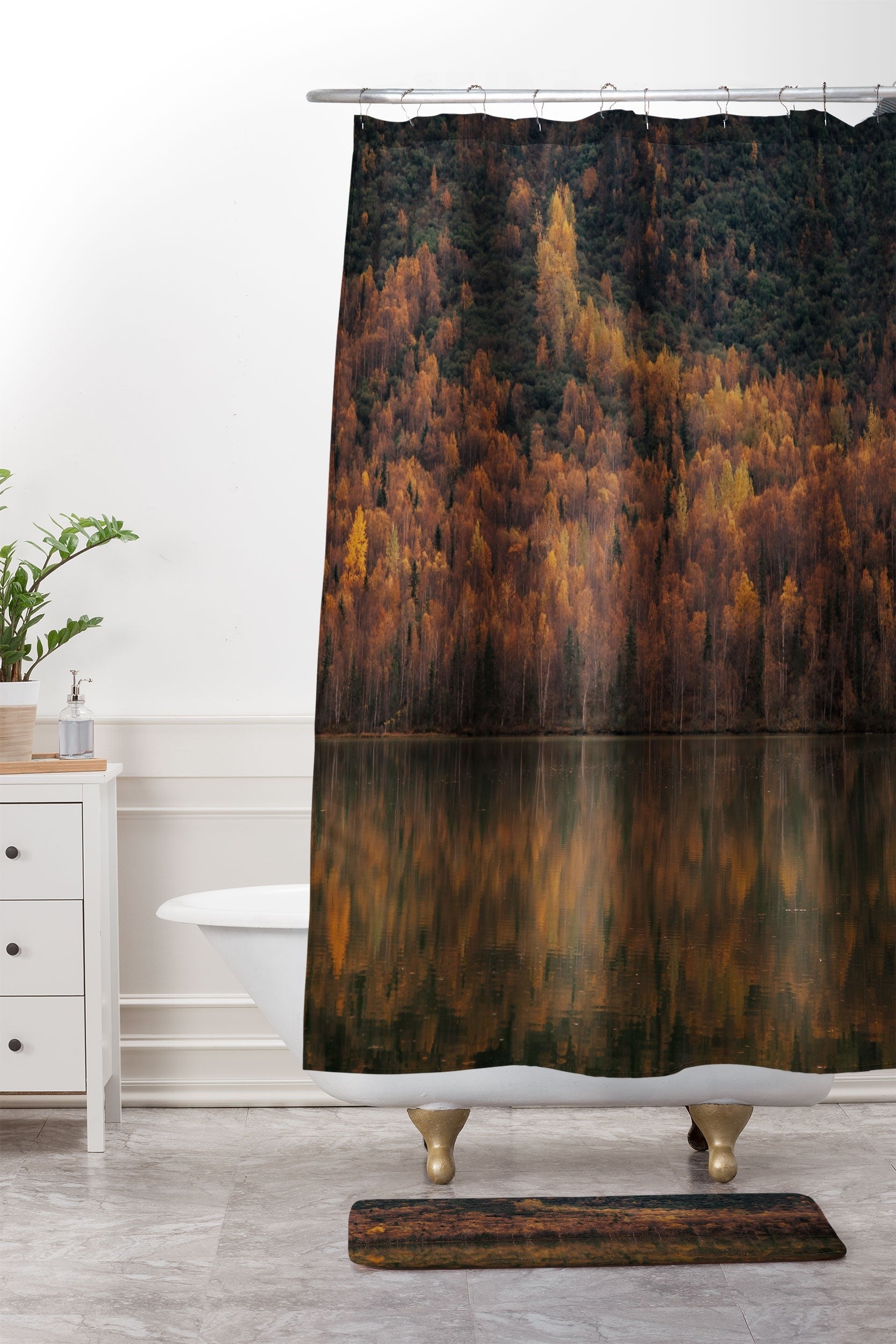 Hannah Kemp Fall Lake Memory Foam Bath Mat