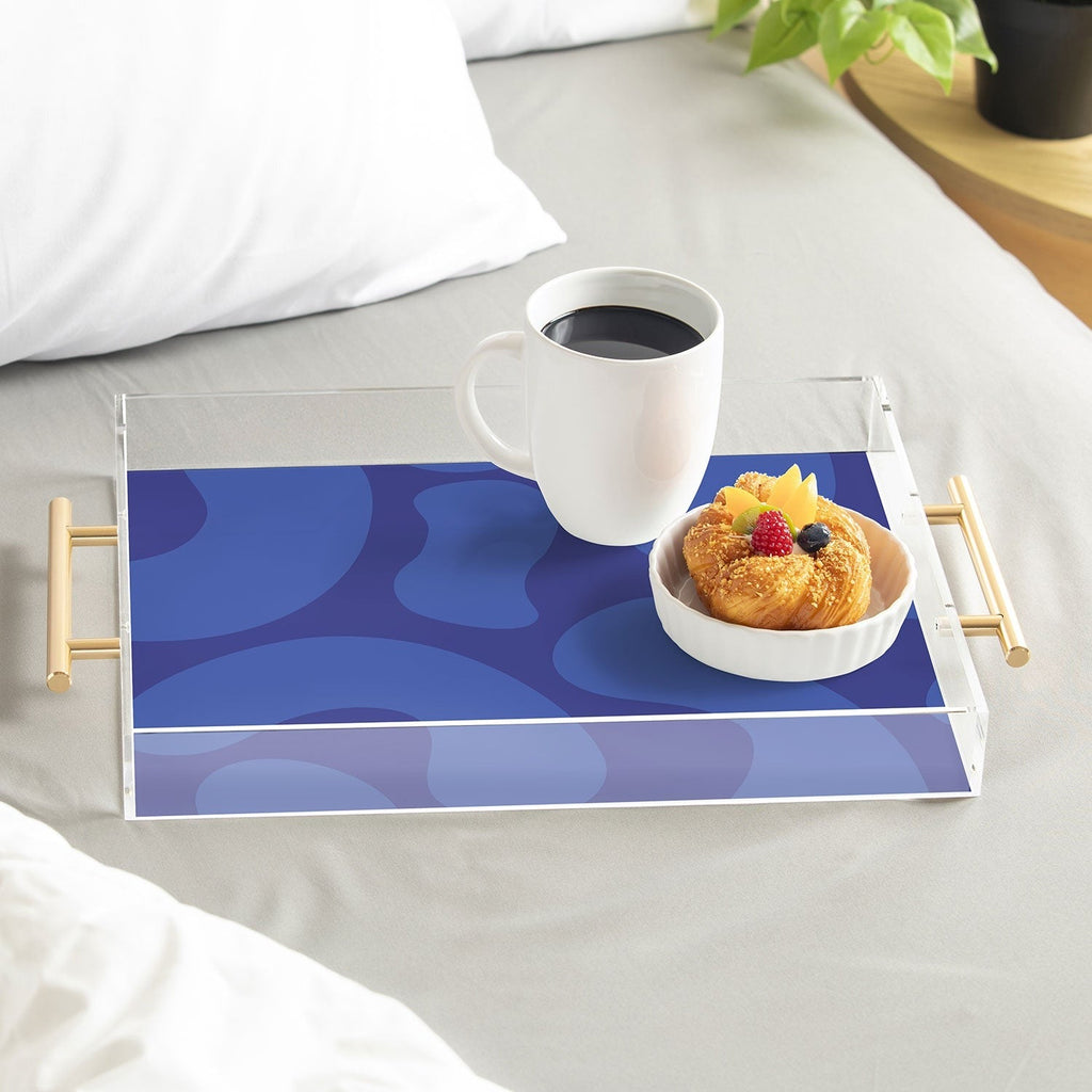 Camilla Foss Blue Pebble Acrylic Tray