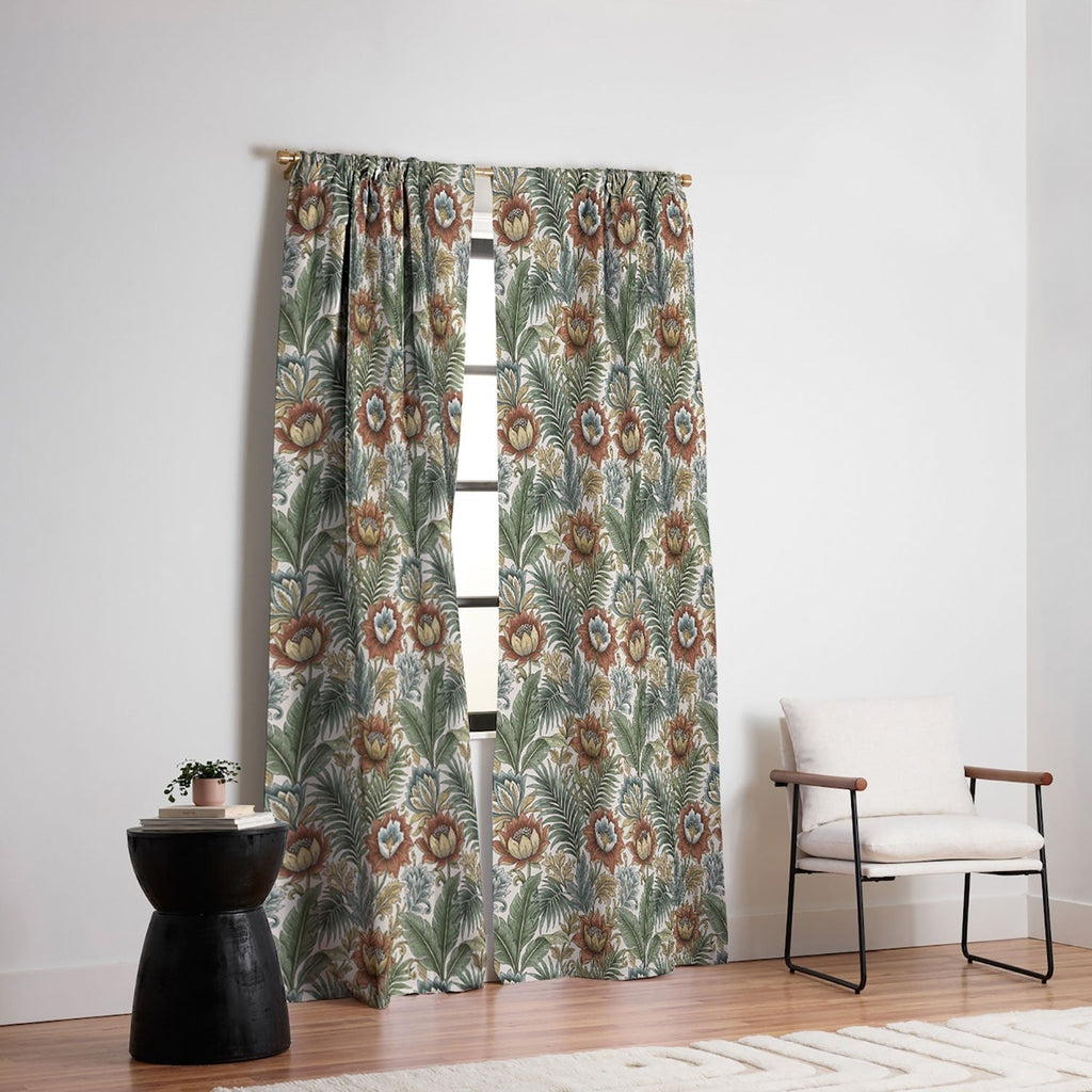 Marta Barragan Camarasa Retro Jungle Garden Blackout Window Curtain