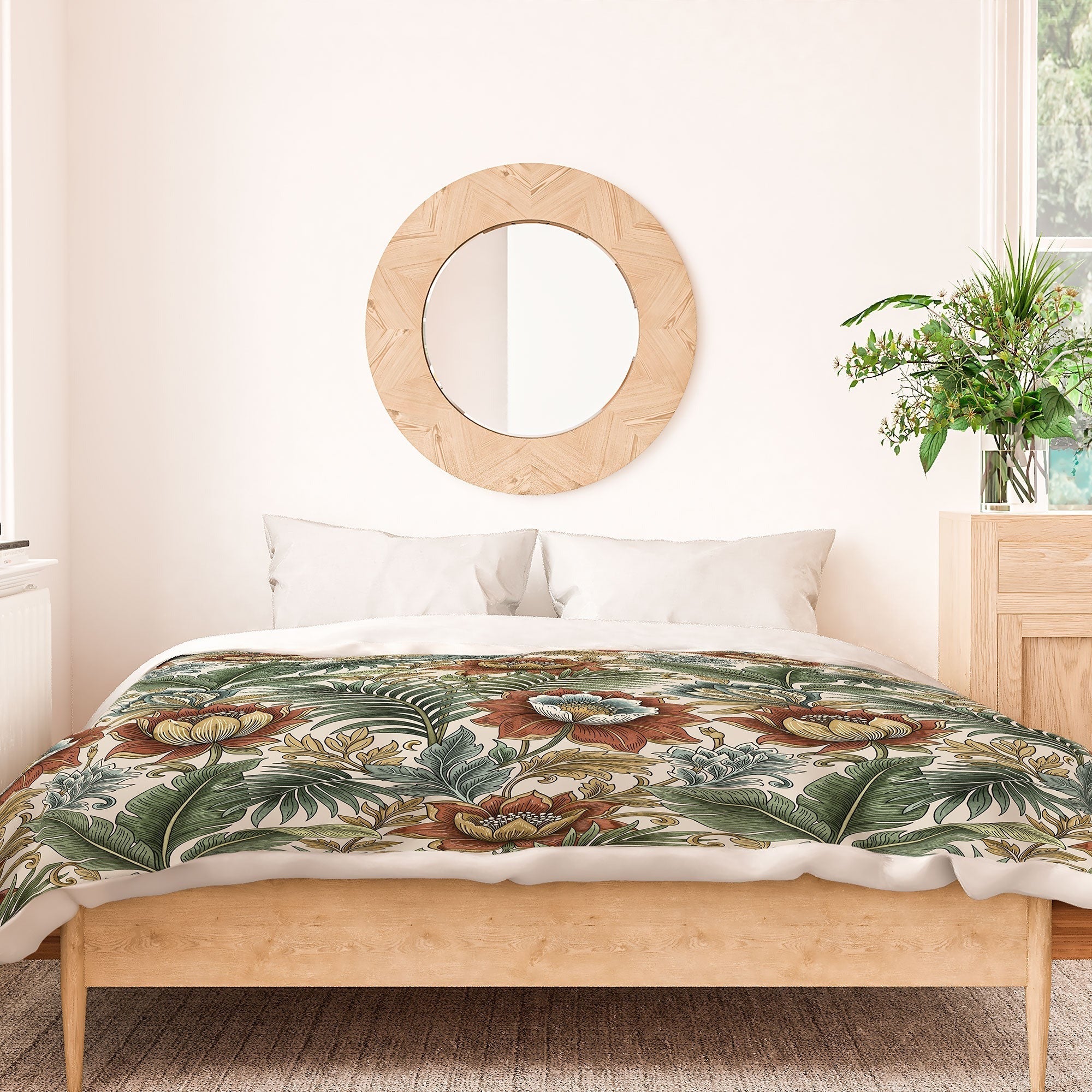 Marta Barragan Camarasa Retro Jungle Garden Duvet Cover