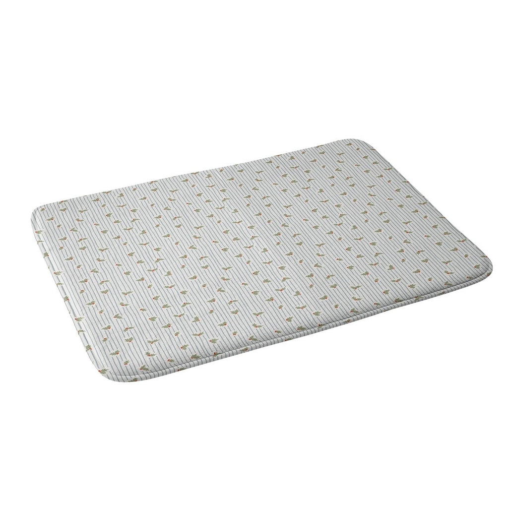 CoastL Studio Hand Drawn Holly Stripe Memory Foam Bath Mat