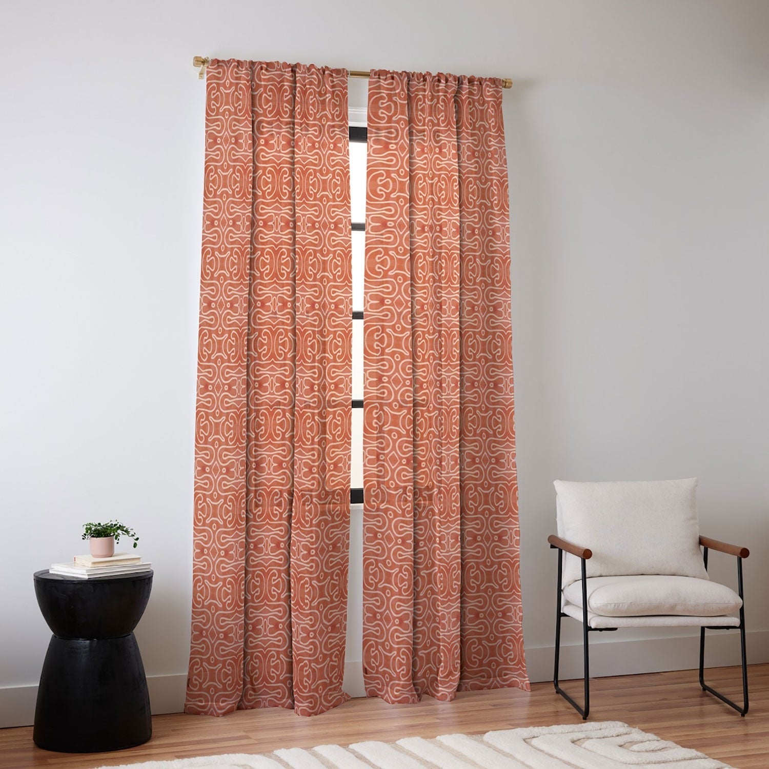 Mirimo Venexiana Burnt Orange Sheer Window Curtain