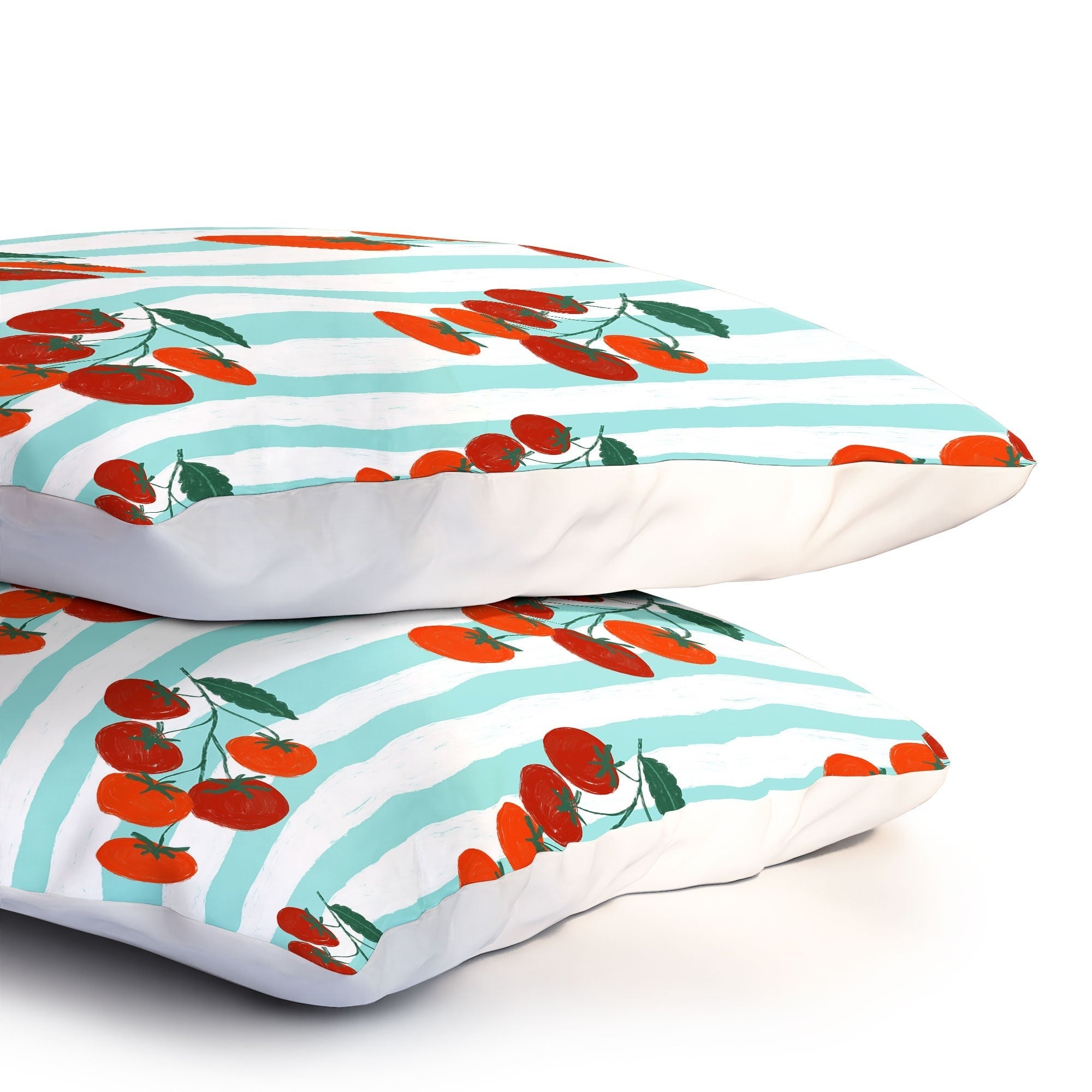 Design by Spark Zesty Tomatoes and Stripes Pillow Shams
