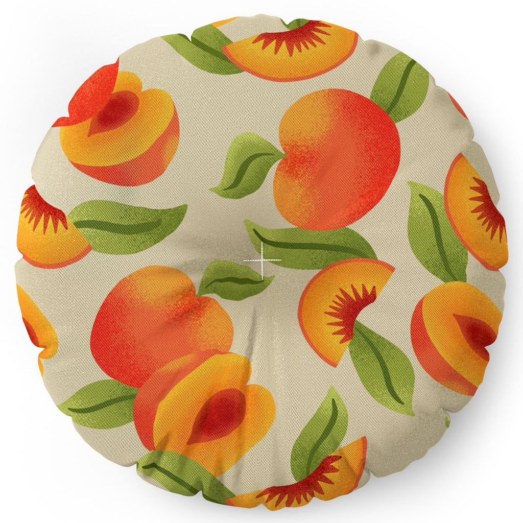 Jessica Molina Peach Pattern Floor Pillow Round
