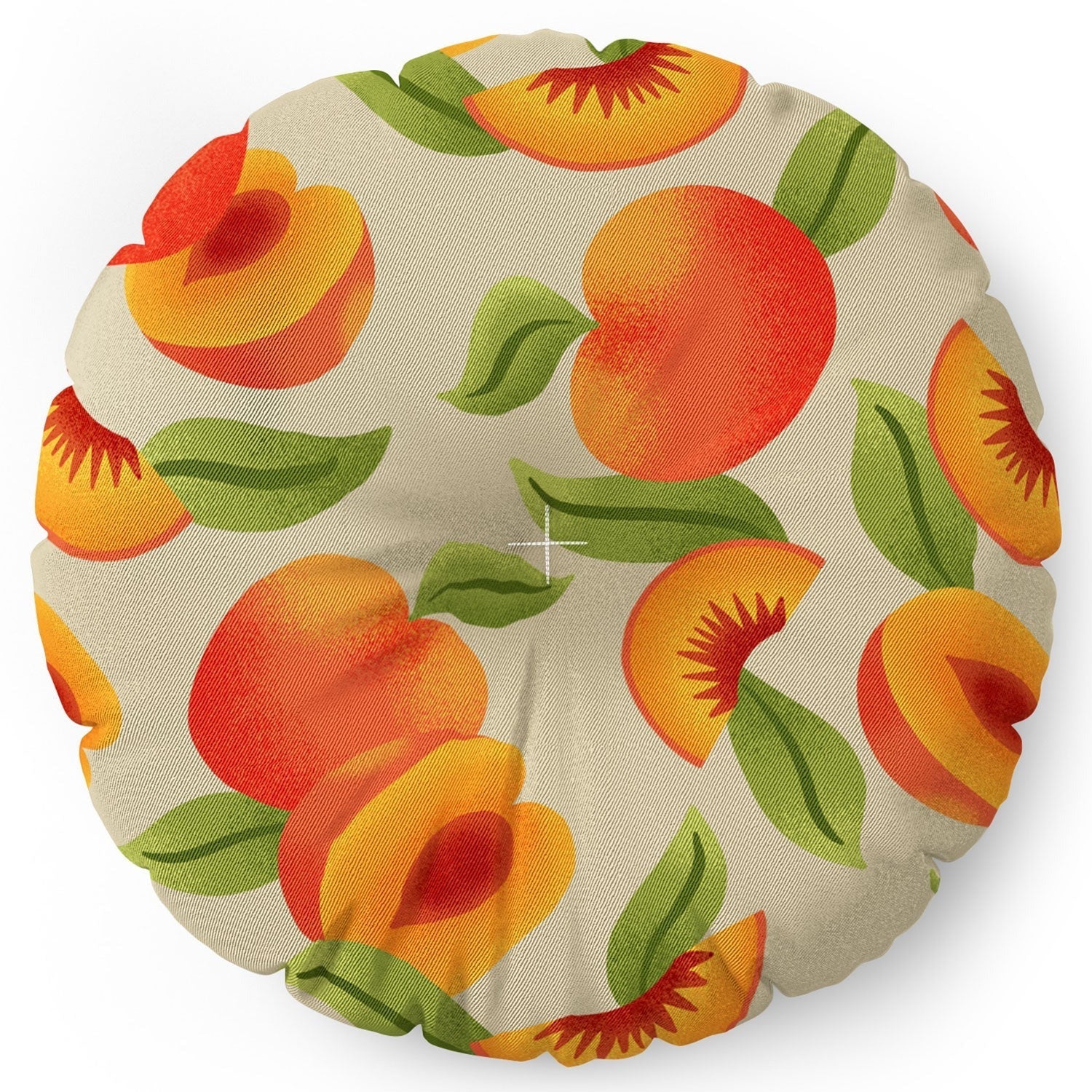 Jessica Molina Peach Pattern Floor Pillow Round