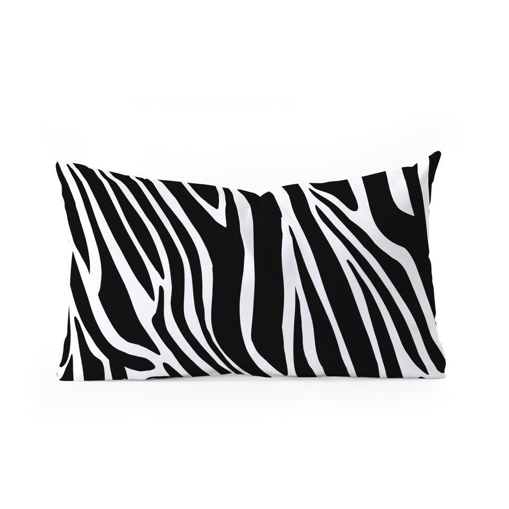 Jennifer Labre Wild Zebra Oblong Throw Pillow