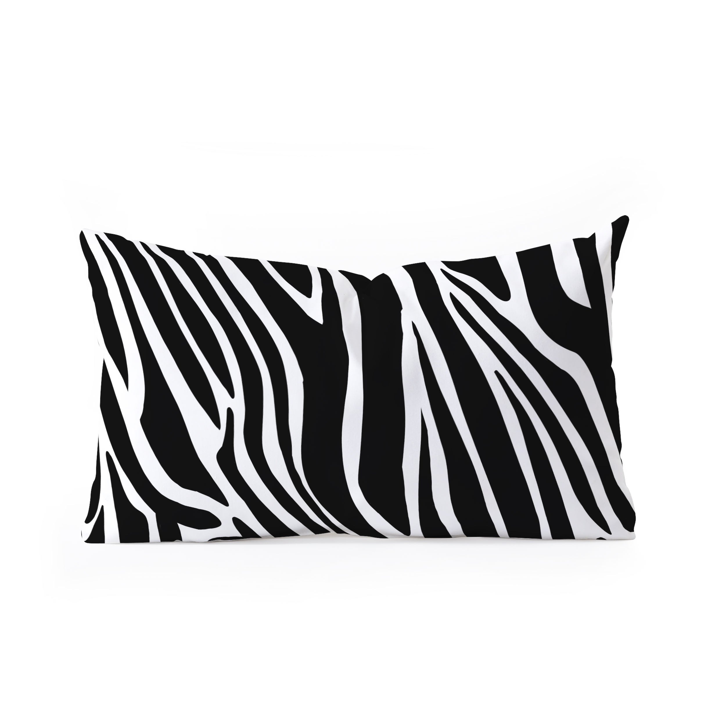 Jennifer Labre Wild Zebra Oblong Throw Pillow