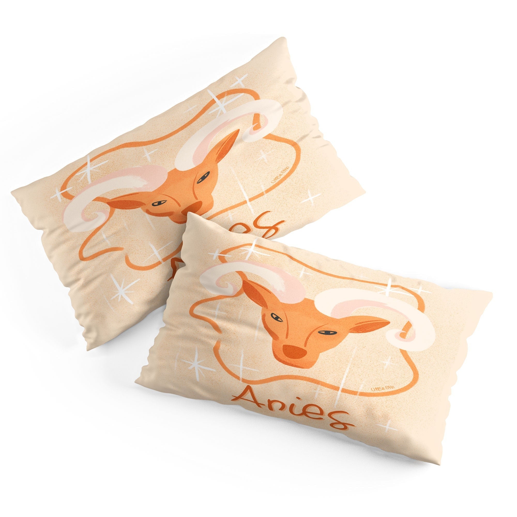 Little Om Zodiac Signs Aries Pillow Shams