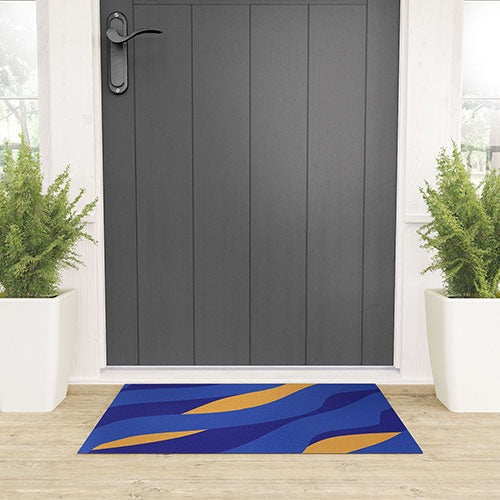 Camilla Foss Pebbles in Stream Welcome Mat