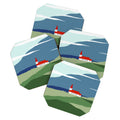 Valeria Frustaci Red roof in Iceland Coaster Set