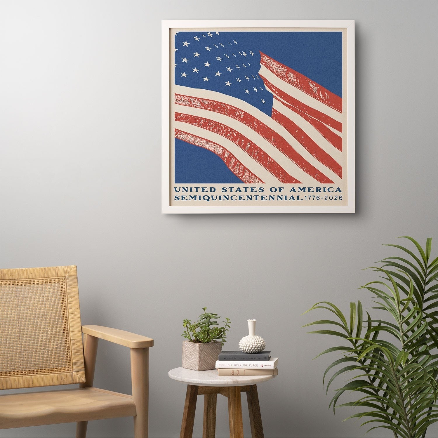 DENY Designs Stars n Stripes Semiquincentennial Framed Wall Art