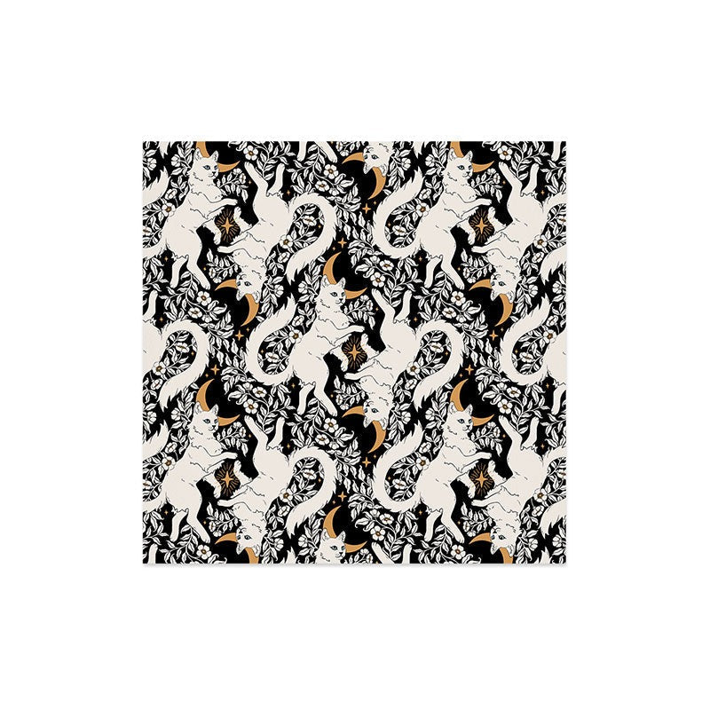 Avenie Celestial Cats Gold Art Print