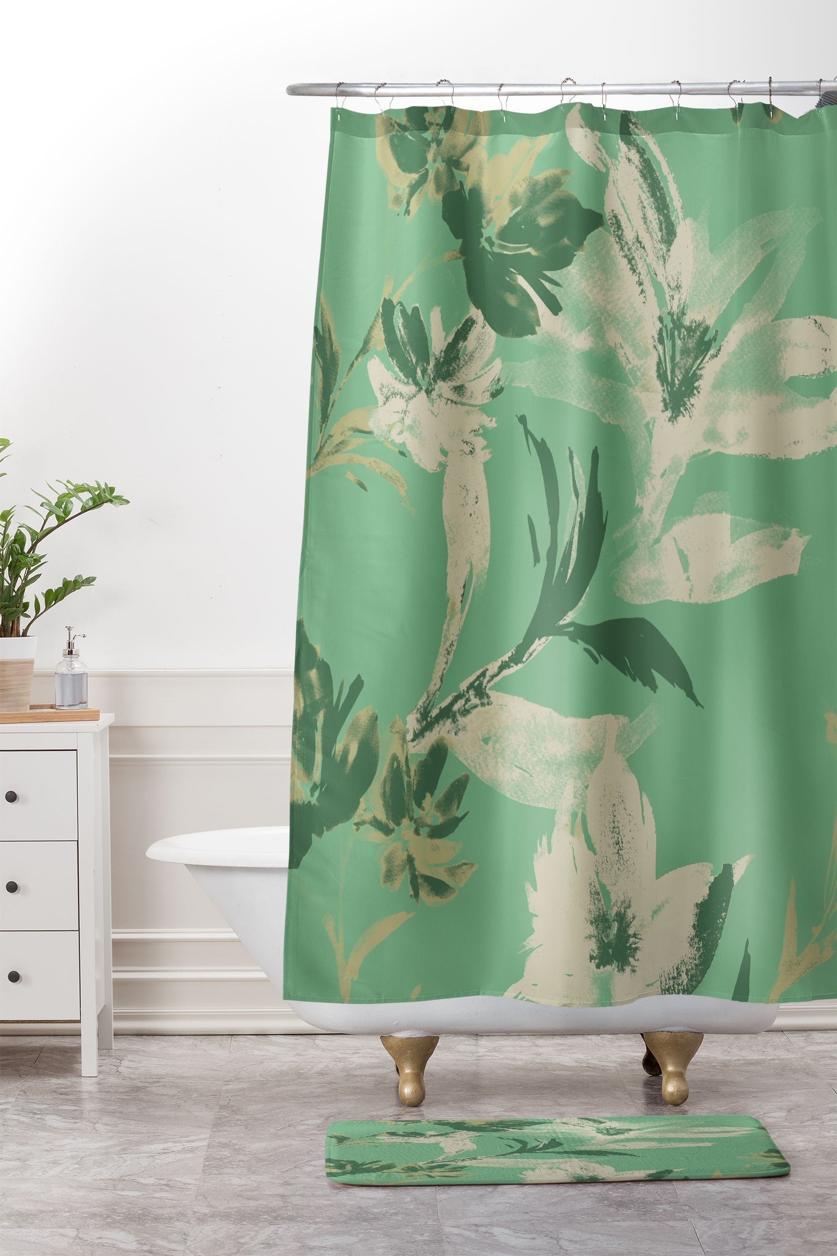 Gabriela Fuente Emma Green Memory Foam Bath Mat