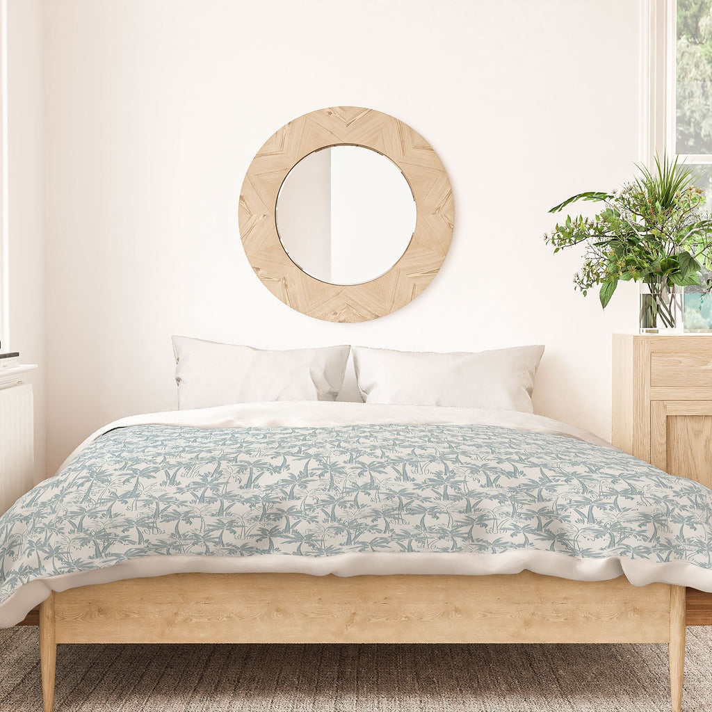 CoastL Studio Palm Forest Coastal Blue Duvet Cover