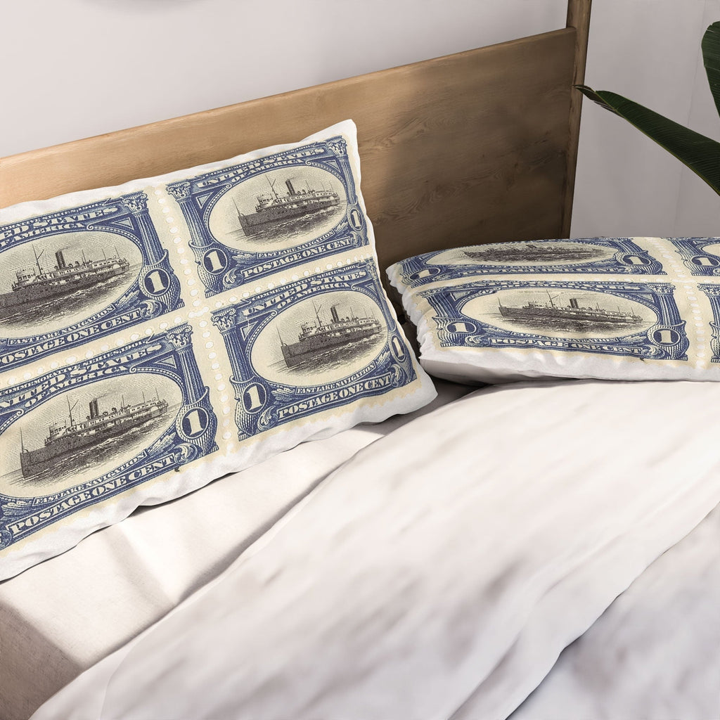 DENY Designs 1901 1c Fast Lake Navigation Stamps Pillow Shams