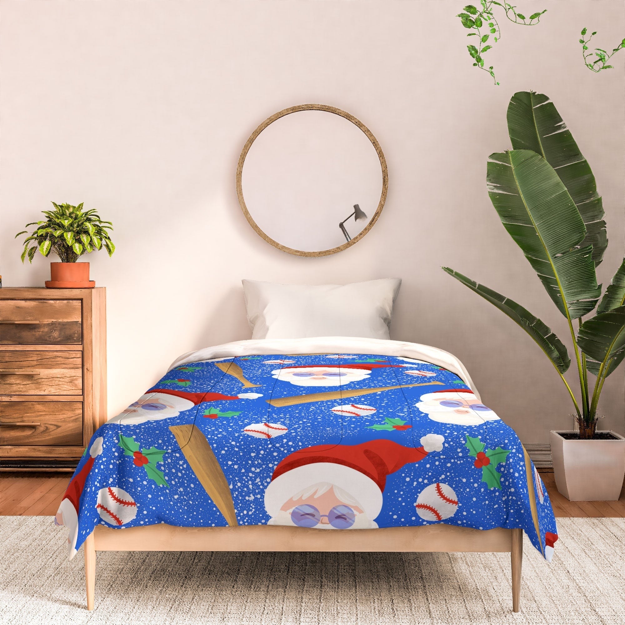 Design by Spark Sporty Baseball Santa Comforter