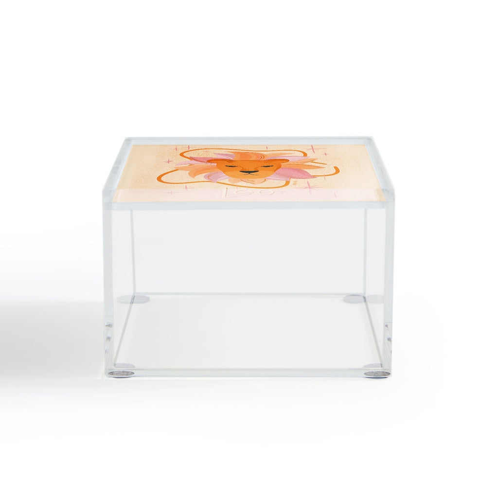 Little Om Zodiac Signs Leo Acrylic Box