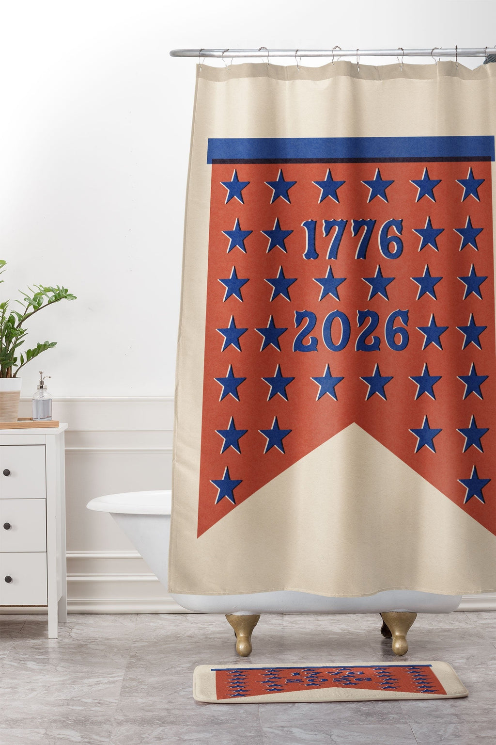 DENY Designs Star Banner Memory Foam Bath Mat