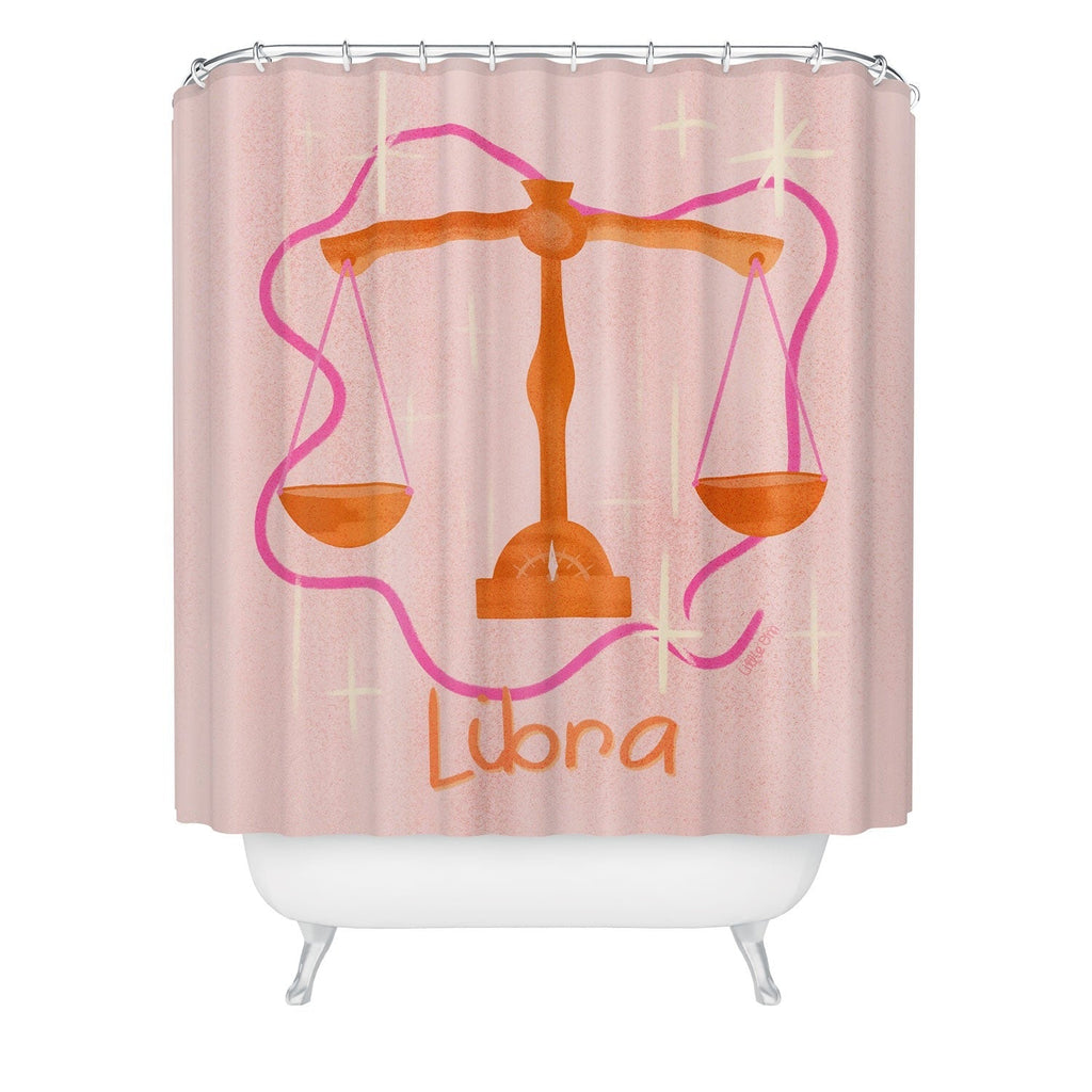Little Om Zodiac Signs Libra Shower Curtain
