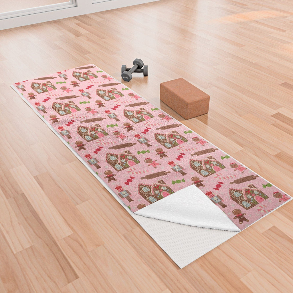 carriecantwell Sweet Christmas Holidays Yoga Towel