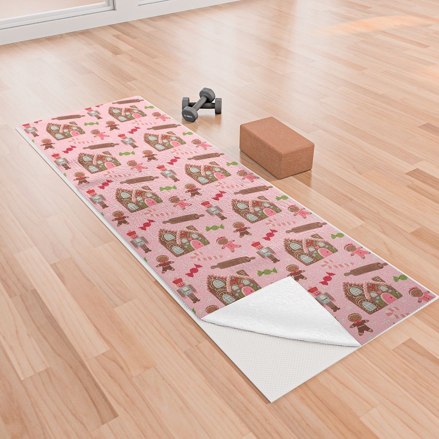 carriecantwell Sweet Christmas Holidays Yoga Towel