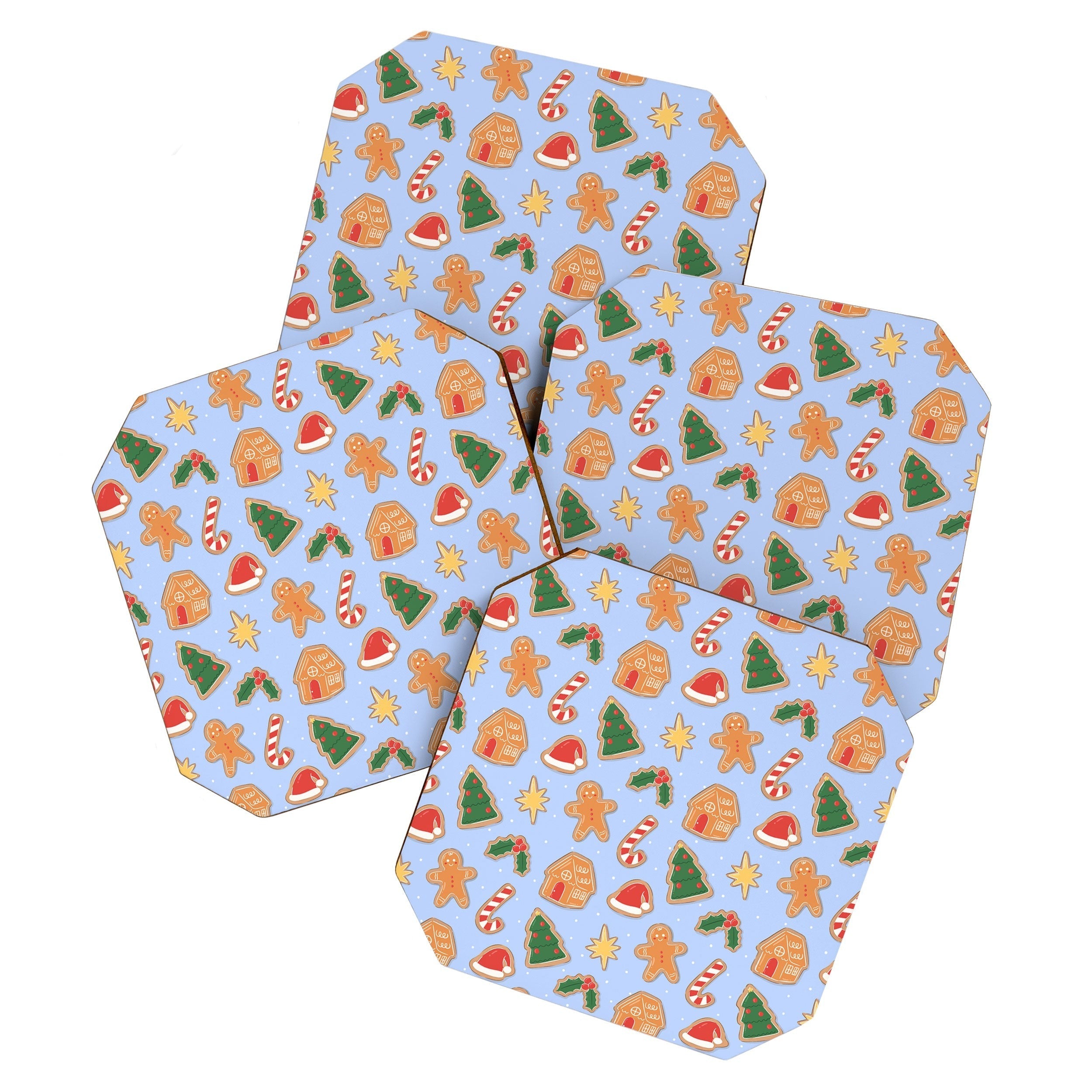 Love_Ryming Christmas Cookies Coaster Set