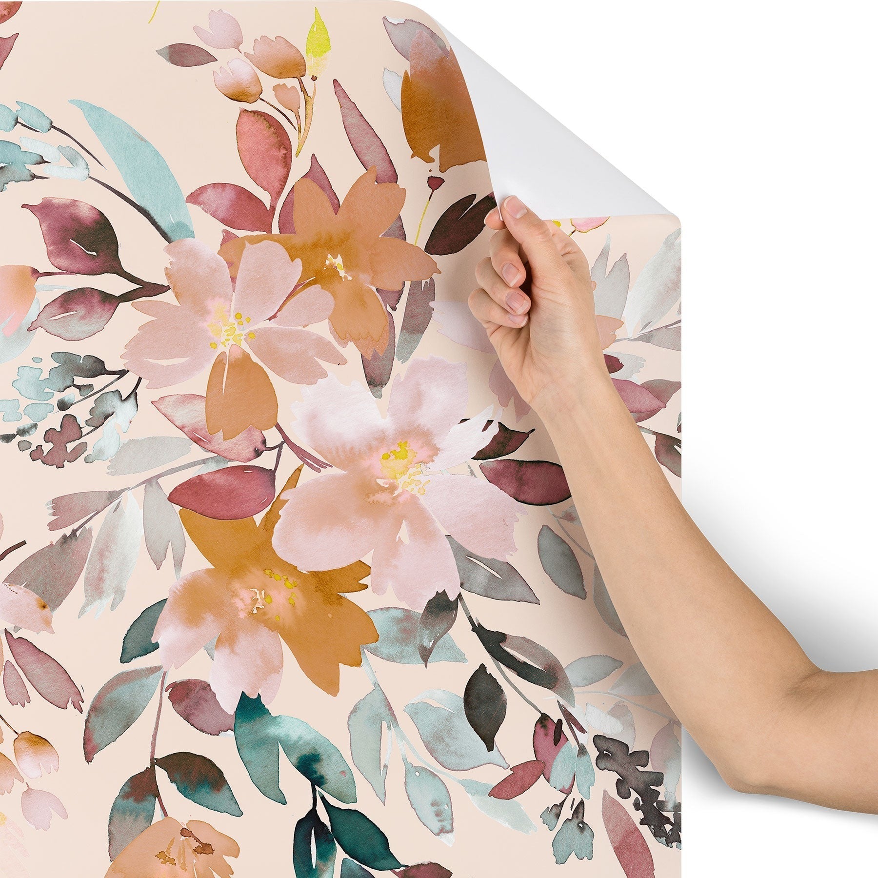 Ninola Design Botanic Retreat Floral Oleander Whimsical Soft Pink Wallpaper